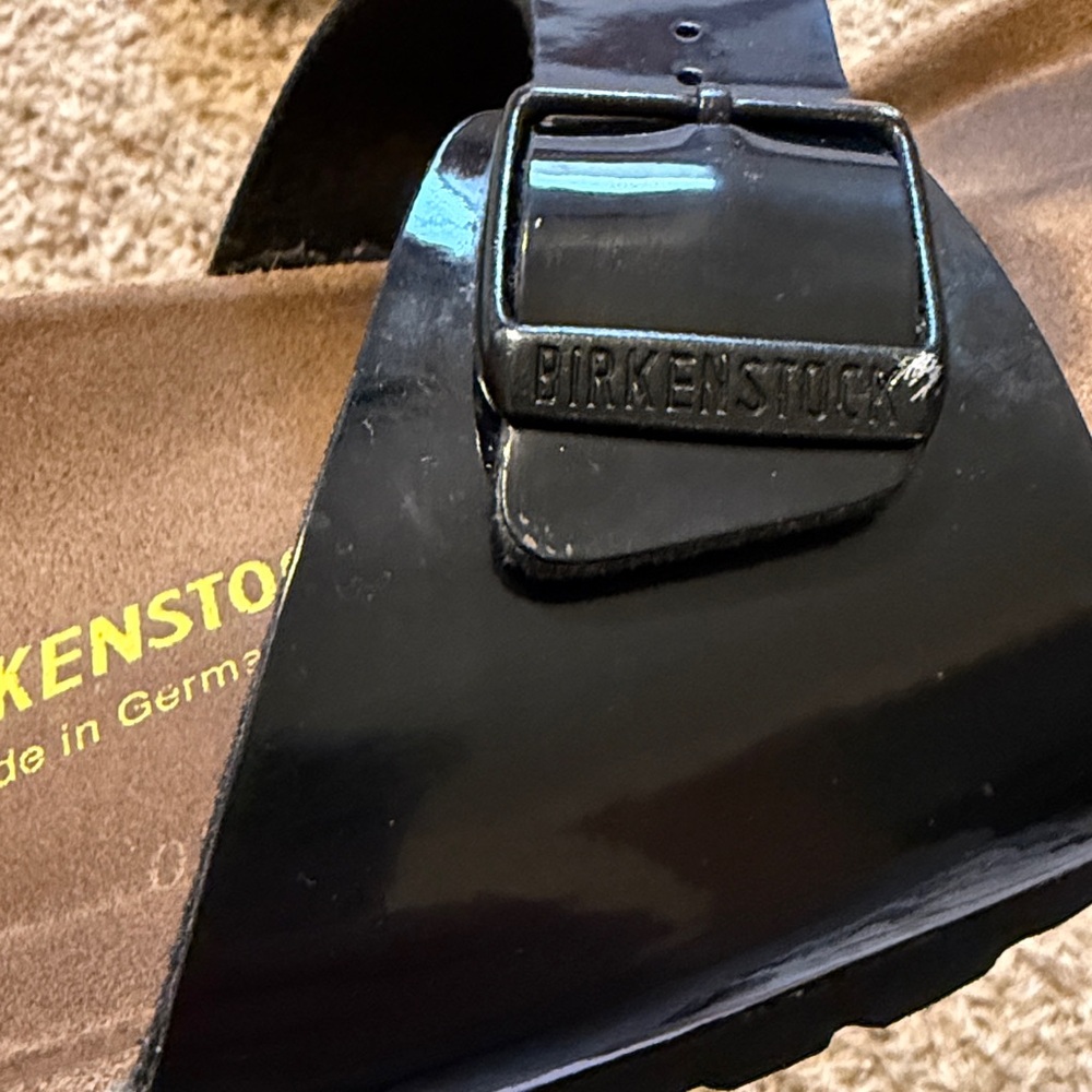 BIRKENSTOCK 270 Madrid Black Patent Sandals Ladies 11 / 42 - Picture 8 of 10